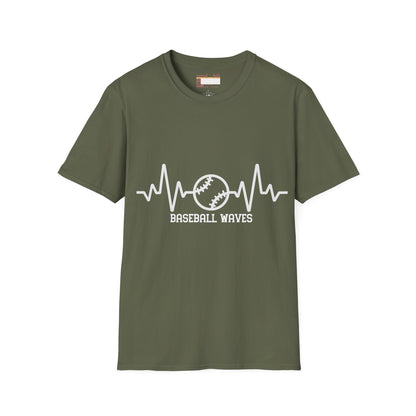 Graphic Baseball Waves Baseball Fan Unisex Comfort T-shirt