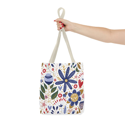 Summer Graphic Wild Flower Tote Bag