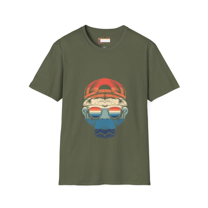 Retro Summer Graphic Monkey Man Designed Comfort T-shirt
