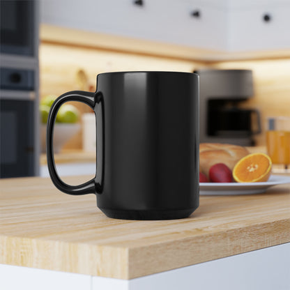 I Play The Keyboard Black Mug 15oz