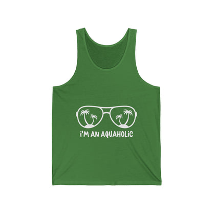 Beach Lovers Ultimate Comfort Styled Funny Unisex Aquaholic Summer Tank Top