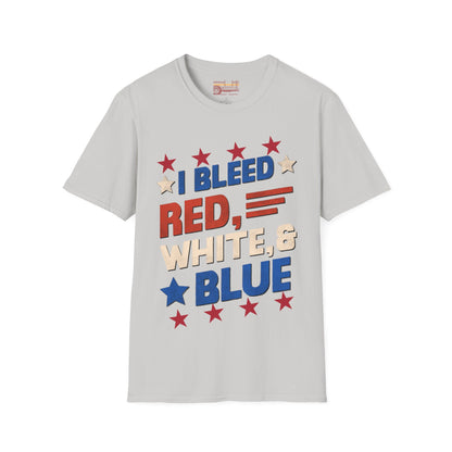 July 4th Independence Day Red, Blue And White Ultimate Comfort Unisex T-shirt