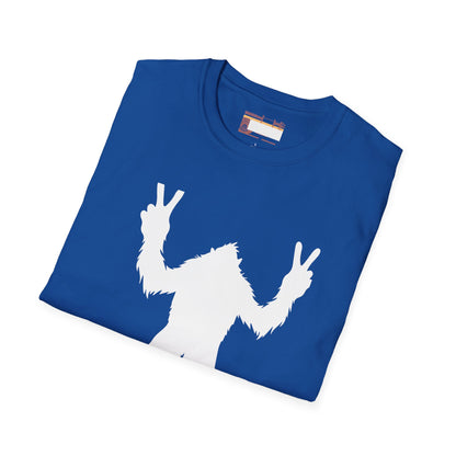 Graphic Designed Minimalist Big Foot Peace Sign Unisex Comfort Styled T-shirts