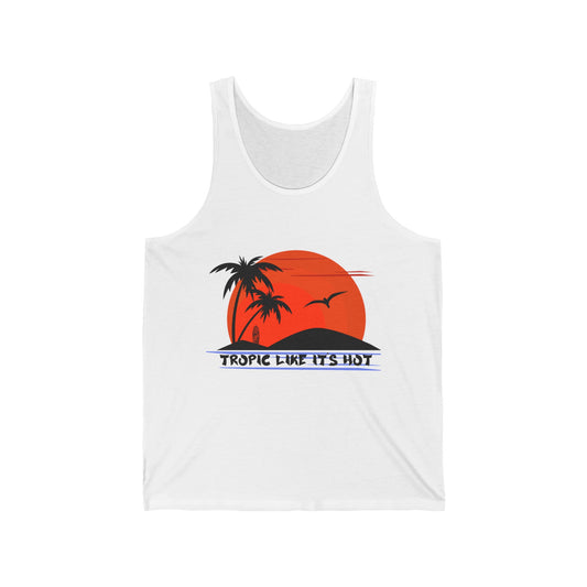 Tropic Like it Hot Beach Lovers Ultimate Comfort Styled Unisex Summer Tank Top