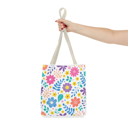 Summer Graphic Wild Flower Tote Bag
