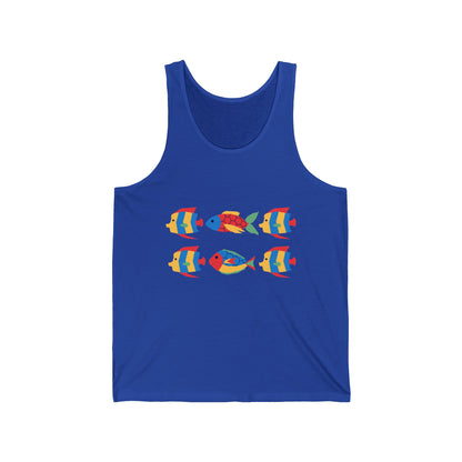 Ultimate Comfort Styled Unisex Summer Fish colored Tank Top