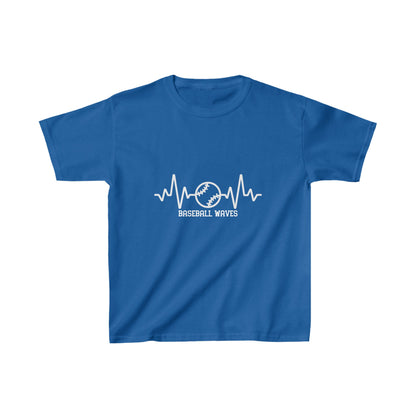 Designed Kids Baseball Waves Graphic Print T-shirts