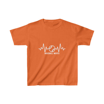 Designed Kids Baseball Waves Graphic Print T-shirts