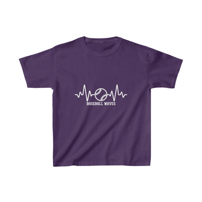 Designed Kids Baseball Waves Graphic Print T-shirts
