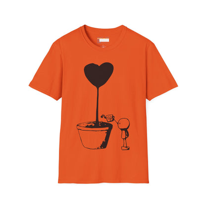 Love Grows Valentines day Lovers Cute Graphic Comfort Unisex T-shirt