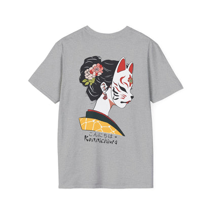 Masked Japanese Geisha Graphic Ultimate Comfort Styled Unisex T-shirt