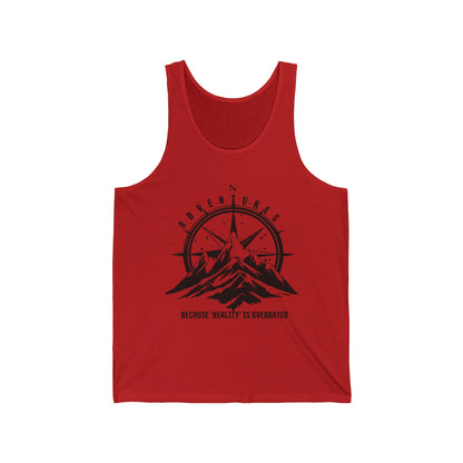 Adventure With Overrated Reality Graphic Ultimate Comfort Styled Unisex Tank Top