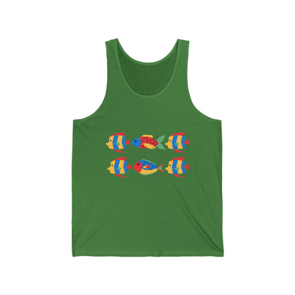 Ultimate Comfort Styled Unisex Summer Fish colored Tank Top
