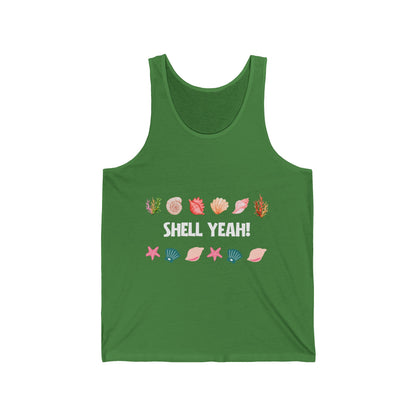 "Shell Yeah" Beach Lovers Ultimate Comfort Styled Unisex Summer Tank Top