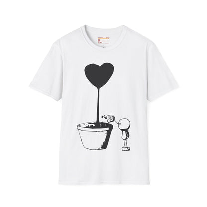Love Grows Valentines day Lovers Cute Graphic Comfort Unisex T-shirt