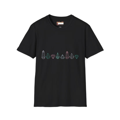 Graphic Designed Comfort Minimalist Precious Stones T-shirt