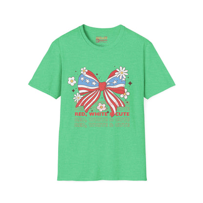 Red, White And Cute Ultimate Comfort Unisex Independent day July 4th T-shirt