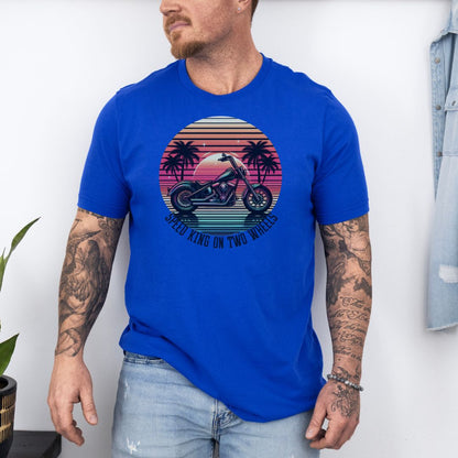 Speed King On Two Wheels Ultimate Comfort Styled Graphic T-shirt