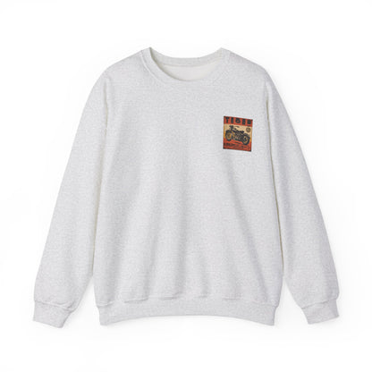 Graphic Designed Minimalist Bikers Crewneck Sweatshirt