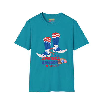 Make America Cowboy Again Graphic Independence Day July 4th Ultimate Comfort Unisex T-shirt