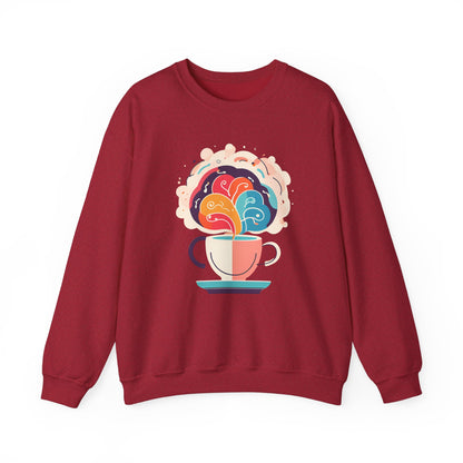 Graphic Designed Minimalist Unisex Coffee Genuis Crewneck Sweatshirt