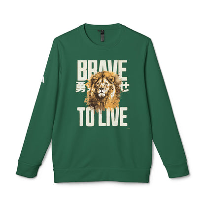 DTG adidas® Unisex Fleece Crewneck Brave To Live Sweatshirt