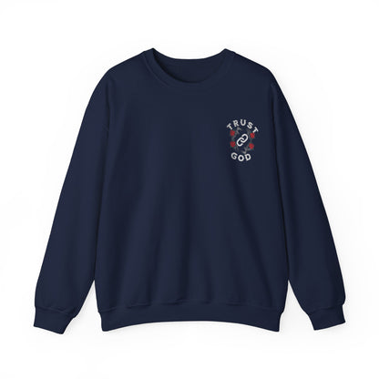 Graphic Trust God Designed Minimalist Unisex Crewneck Sweatshirt