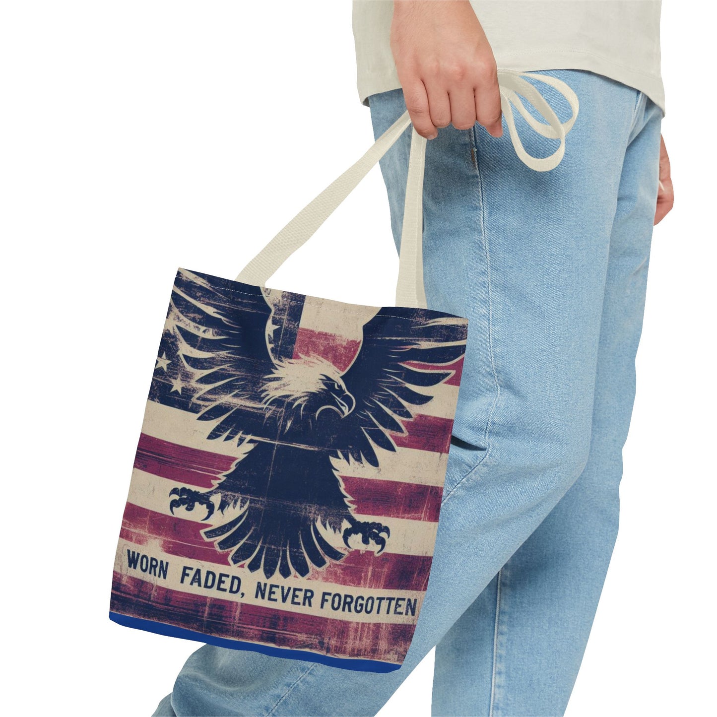 Patriotic American Flag Style Tote Bag