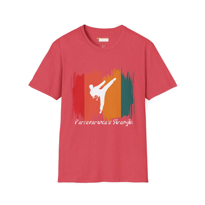 Graphic Karate Taekwondo Fighter Unisex Minimalist Comfort T-shirt