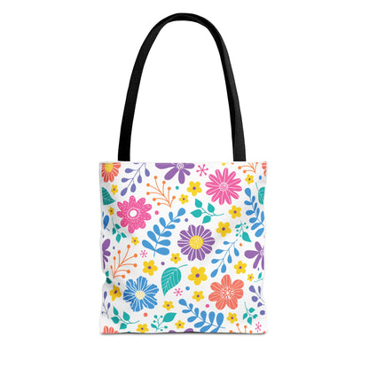 Summer Graphic Wild Flower Tote Bag
