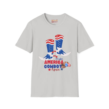 Make America Cowboy Again Graphic Independence Day July 4th Ultimate Comfort Unisex T-shirt
