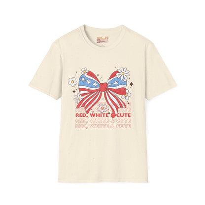 Red, White And Cute Ultimate Comfort Unisex Independent day July 4th T-shirt