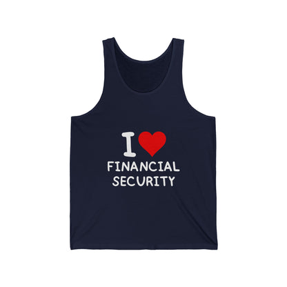 I Love Financial Security Unisex Tank Top