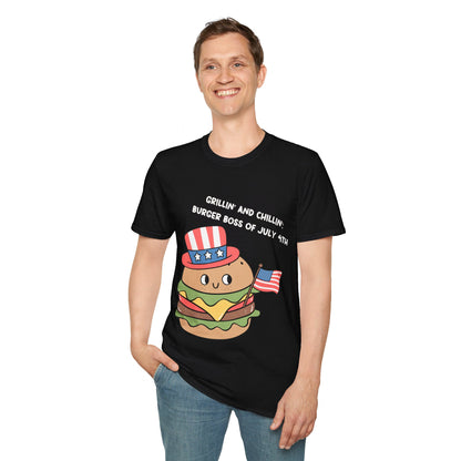 Grilling and Chilling, Burger Boss of July 4th Ultimate Comfort Unisex T-shirt