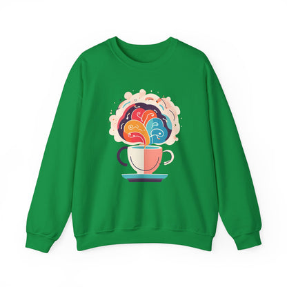 Graphic Designed Minimalist Unisex Coffee Genuis Crewneck Sweatshirt