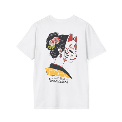 Masked Japanese Geisha Graphic Ultimate Comfort Styled Unisex T-shirt