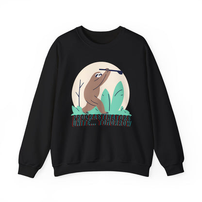 Graphic Designed Minimalist Unisex Procrastinator Crewneck Sweatshirt