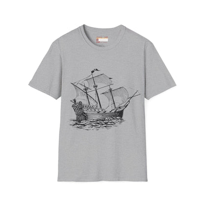 Columbus Day Cargo Ship Graphic Comfort Unisex T-shirt