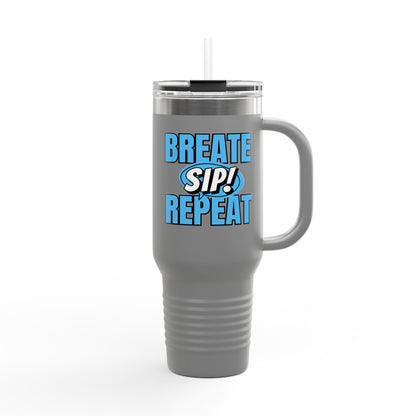 Breathe Sip Repeat Insulated Travel Mug