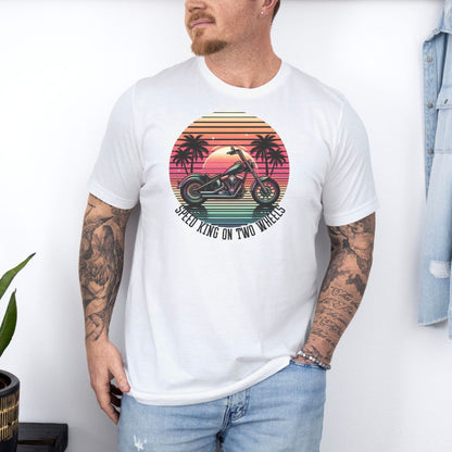 Speed King On Two Wheels Ultimate Comfort Styled Graphic T-shirt