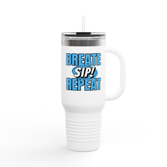 Breathe Sip Repeat Insulated Travel Mug