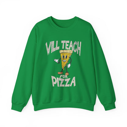 Graphic Designed Minimalist Unisex Pizza Lover World Pizza Day Crewneck Sweatshirt