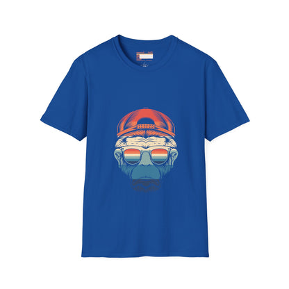 Retro Summer Graphic Monkey Man Designed Comfort T-shirt