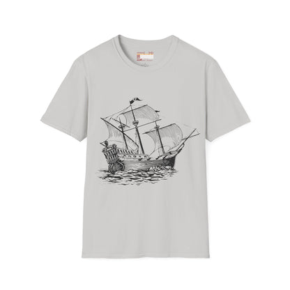 Columbus Day Cargo Ship Graphic Comfort Unisex T-shirt