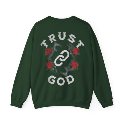 Graphic Trust God Designed Minimalist Unisex Crewneck Sweatshirt