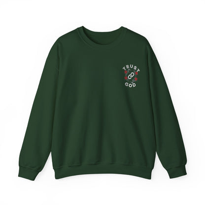 Graphic Trust God Designed Minimalist Unisex Crewneck Sweatshirt