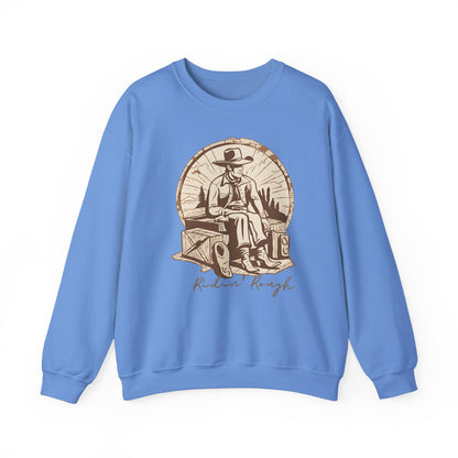 Graphic Designed Holiday Cowboy Riding Rough Unisex Crewneck Sweatshirt