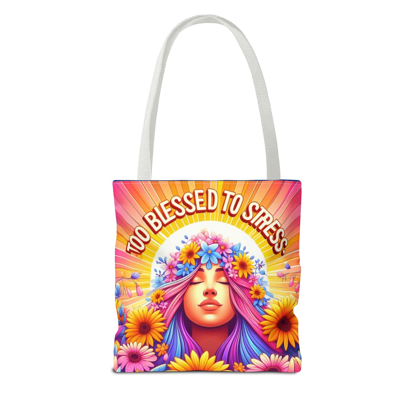 Graphic Too Blessed To Stress Style Tote Bag