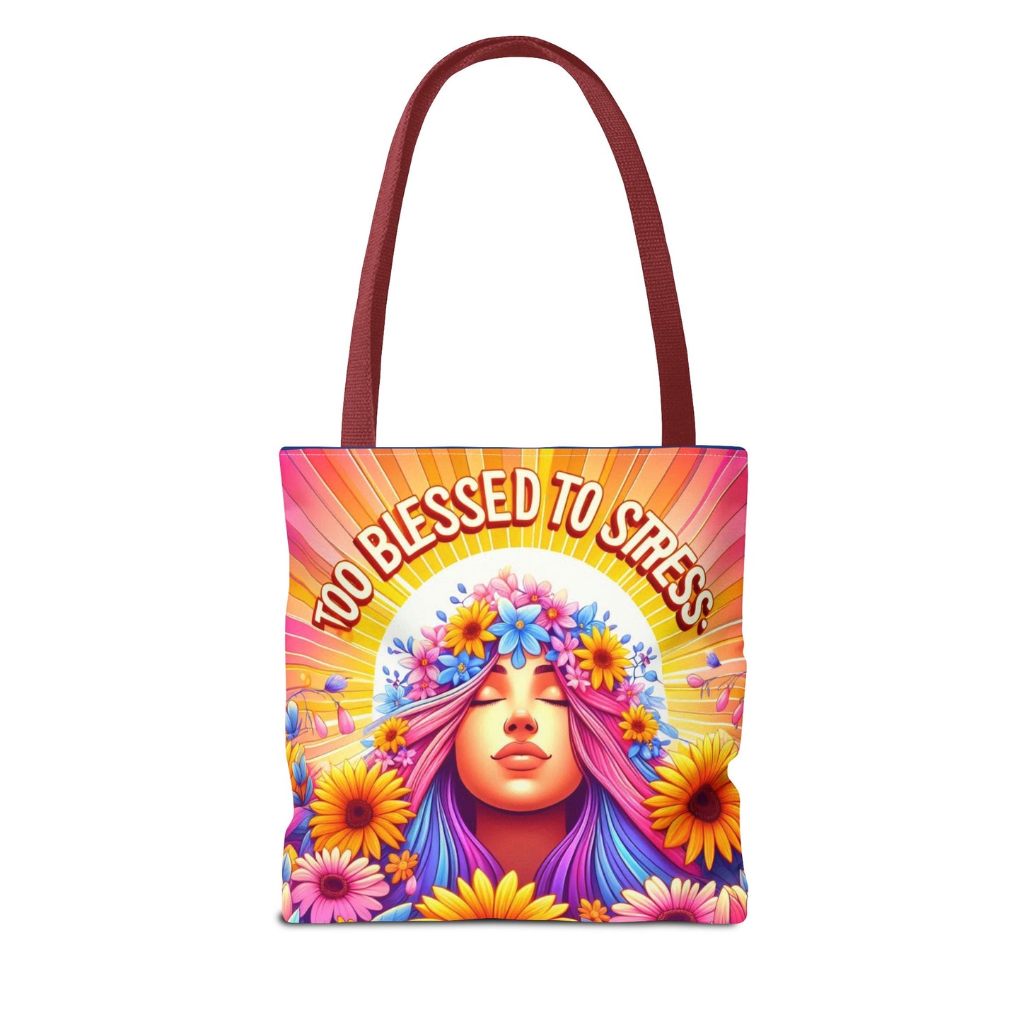 Graphic Too Blessed To Stress Style Tote Bag