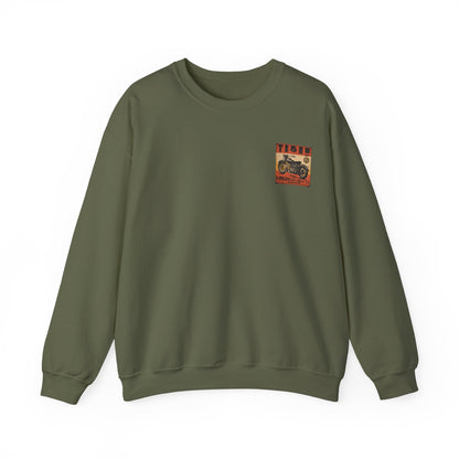 Graphic Designed Minimalist Bikers Crewneck Sweatshirt